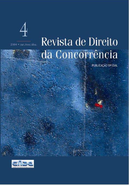 					Visualizar v. 4 n. 4 (2004): Revista de Direito da Concorrência
				